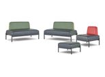 Set Di Divani Nero Verde Rosso Art Deco Set Di Divani 2 Posti Poltrona Sgabello