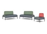Divani Completi Art Deco Poltrona 2 Posti Nero Verde Rosso Pelle Divani Legno