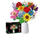 Coil Blocchi Da Costruzione, Bouquet Di Fiori, Set Di Blocchi Da Costruzione, Blocchi Da Gioco, Set Da Costruzione, Collezione Botanica, Arredamento Per La Casa, Modello: 11063 , 12 Tipi Di Fiori, 1009 Pezzi.