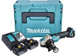 Smerigliatrice Angolare A Batteria Makita Dga 520 RTJX1 18 V 125 Mm X-LOCK Brushless + 2X Batteria 5,0 Ah + Caricabatterie + Makpac