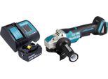 Smerigliatrice Angolare A Batteria Makita Dga 520 ST1X1 18 V 125 Mm X-LOCK Brushless + 1X Batteria Ricaricabile 5,0 Ah + Caricatore