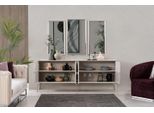 Credenza Credenza Con Specchio Gruppo Cassettiera Legno Argento Sala Da Pranzo