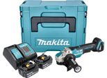 Smerigliatrice Angolare A Batteria Makita Dga 520 SFJX1 18 V 125 Mm X-LOCK Brushless + 2X Batteria Ricaricabile 3,0 Ah + Caricabatterie + Makpac