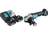 Smerigliatrice Angolare A Batteria Makita Dga 520 RTX1 18 V 125 Mm X-LOCK Brushless + 2X Batteria Ricaricabile 5,0 Ah + Caricabatteria