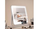 Hollywood Make-Up Mirror - Specchio Cosmetico Con 3 Colori E Connessione Usb - 547X447 Mm - Ideale Per Il Trucco E La Bellezza
