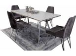 Set Completo Tavolo Da Pranzo 4X Sedie Set Sala Da Pranzo Gruppo Da Pranzo Tavolo In Metallo Nuovo