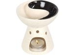 Something Different - Bruciatore A Olio, Yin E Yang SD6622 (Taglia Unica) (Colore Crema/Nero)
