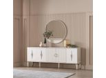 Credenza Credenza Con Specchio Gruppo Cassettiera Legno Bianco Sala Da Pranzo