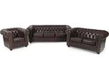 Set Divano In Pelle 3+2+1 Posti Divano Imbottito Divano Chesterfield