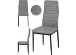 Ekspand | Sedia Imbottita LR-1494 - Grigio - Ergonomica, Design Moderno, Pelle Finta Di Alta Qualità