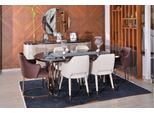 Sala Da Pranzo Set Da Pranzo Zona Pranzo Lusso Tavolo Sedie Beige Set 9Pcs Legno