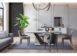 Set Sala Da Pranzo Di Lusso Tavolo Da Pranzo 4X Sedie + Credenza Con Specchio Nuovo Set