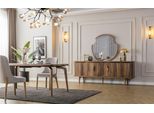 Tavolo Da Pranzo + 6 Sedie + Credenza + Specchio Set Da Sala Da Pranzo Gruppo Da Pranzo Tavolo Di Gruppo
