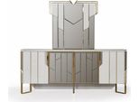 Lusso Credenza Con Specchio Credenza Cassettiera Mobile Legno Bianco Design