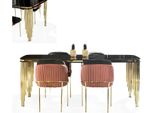 Lusso Sala Da Pranzo Set Tavolo Classico Set Sedie 4X Set Sedie 5Pcs