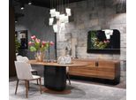 Set Sala Da Pranzo 6 Pezzi Tavolo Da Pranzo Sedie Gruppo Da Pranzo Credenza Mobili Credenza