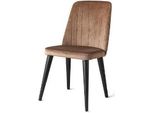 Sedia Da Cucina Sedia Da Pranzo Poltrona Marrone Moderna Legno Tessuto
