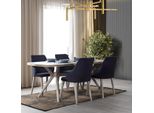 Set Moderno Per Sala Da Pranzo 7 Pezzi Tavolo 6X Sedie Set Moderno Per Sala Da Pranzo