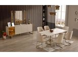 Set Sala Da Pranzo Di Lusso Tavolo Da Pranzo + 6X Sedie + Credenza + 3X Specchio 11Pcs