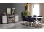 Set Da Pranzo Di Lusso Tavolo Da Pranzo + 6X Sedie + Credenza Con 2X Specchio Nuovo Set