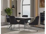 Zona Pranzo Sala Da Pranzo Tavolo Da Pranzo Sedie Tavolo Moderno 7 Pezzi Nero Allungabile