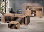 Lusso Scrivania D'angolo Set Completo Di Scrivanie Per Ufficio 3 Pezzi In Legno Marrone Mobili Per Ufficio