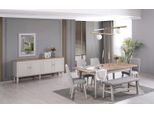 Set Da Pranzo Set Di Mobili Per Sala Da Pranzo 8 Pezzi Tavolo Da Pranzo Sedie Legno Grigio