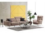 Set 2 Pezzi Divano Soggiorno Tre Posti Divano Divano Moderno Poltrona Tessile