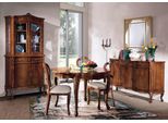 Set Sala Da Pranzo 7 Pezzi Tavolo Rotondo 3X Sedie Credenza Gruppo Pranzo Legno Nuovo
