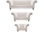 Set Di Divani Set Di Divani 3 Pezzi Imbottiti Arredo Soggiorno Chesterfield