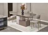 Sala Da Pranzo Zona Pranzo Set Da Pranzo Tavolo Da Pranzo Sedie Legno Beige 7 Pezzi Tavolo