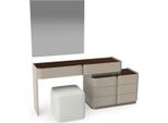 Tavolo Da Toilette Specchio Chic Bianco Sgabello Completo Camera Da Letto Nuovo 3Pcs