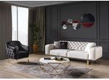 Set Di Divani 331 Posti Divano Poltrona Tessuto Rosso Chesterfield Seduta Di Lusso