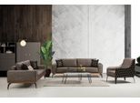 Set Completo Di Divani Da Salotto 2X Divani A 3 Posti Poltrone In Tessuto 3Pz