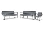 Set Completo Da Ufficio Divani Poltrona 2 Posti Pelle Nera Divani Moderni In Pelle