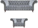 Set Di Divani Divano A Tre Posti Divano Da Salotto Poltrona Chesterfield Design Moderno