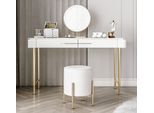 Tavolino Da Toilette Bianco Tavolo Cosmetico Di Design 2X Cassetti Tavolino Da Toilette