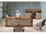 Mobili Per Ufficio Scrivania Ad Angolo Set Completo Di Scrivanie Per Ufficio 3 Pezzi Legno Marrone