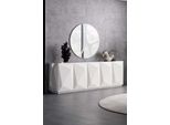 Credenza Di Design Con Specchio Credenza In Legno Lucido Bianco Effetto Marmo