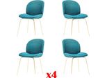 Sedie Imbottite Per Sala Da Pranzo 4X Set Di Sedie In Tessuto Design Group New