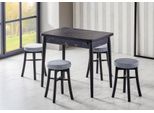 Set Sala Da Pranzo Set Di Alta Qualità Tavolo 4X Sedie Design Mobili Moderni Neri