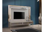 Parete Tv Di Design Mobili Di Lusso In Soggiorno Colore Beige Parete Tv Moderna Rtv