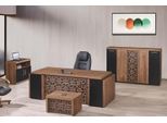 Set Completo Di Mobili Per Ufficio Scrivania Per Ufficio 4 Pezzi Legno Marrone