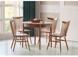 Set Sala Da Pranzo Set Di Alta Qualità Tavolo Rotondo 4X Sedie Design Mobili Moderni Marrone