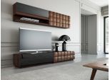 Soggiorno Completo Porta Tv 4 Pezzi Pensile Mobili In Legno Scaffale A Muro Armadio A Muro