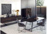 Set Sala Da Pranzo 7 Pezzi Tavolo Da Pranzo Di Lusso 4X Sedie Design Cassettiera Credenza Nuovo