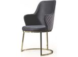 Sedia Imbottita Design Moderno Poltrona Tessile Nero Sala Da Pranzo Mobili Di Lusso