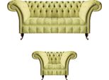 Set Di Divani Chesterfield In Tessuto Divano Divano Divano Cuscino Set Giallo