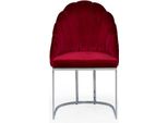 Sedia Da Pranzo Rossa Di Design Con Struttura In Metallo Sedia Imbottita Di Lusso A Un Posto