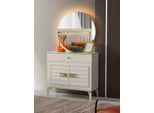Tavolino Da Toilette Con Specchio Rettangolare Bianco In Stile Design Moderno Per La Camera Da Letto